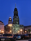 Kreuzkirche in Dresden zur Blauen Stunde